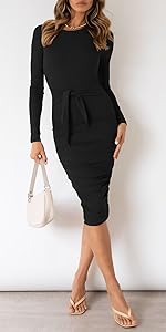Midi Tie Waist Dress