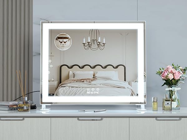 Amazon.co.jp: ANYHI 女優ミラー 化粧鏡 ハリウッドミラー 三色