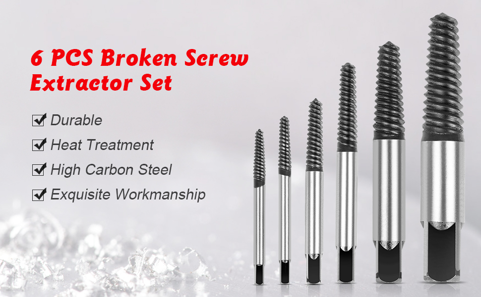 JMMRRR Broken Water Pipe Extractor 6pcs, Broken Water Pipe Screw