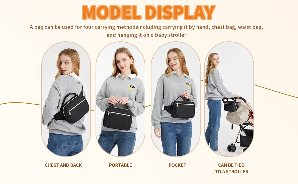 Small Diaper Bag with Portable Changing Pad,Crossbody Diaper Bag Pack with Wipes Pocket,mini