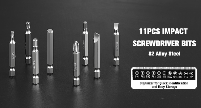 screwdriver bits with organizer