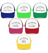 6 Pack Funny Foam Trucker Hats for Adults, Foam Mesh Hats with Sayings for Bachelorette, Birthday...