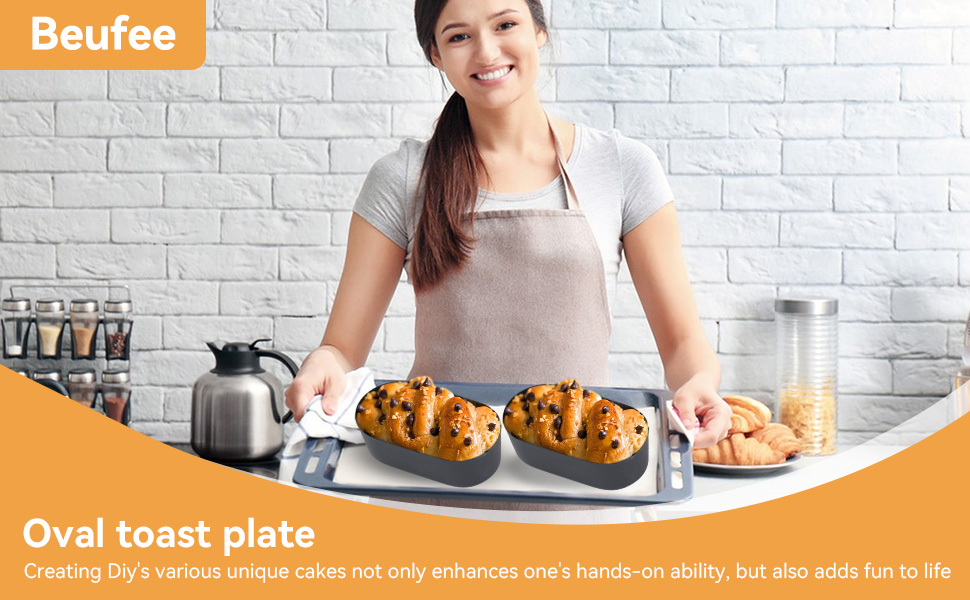 kuchenページ Amazon.com: 2PCS Oval Toast Loaf Pan, Oval Shape Cheese Cake