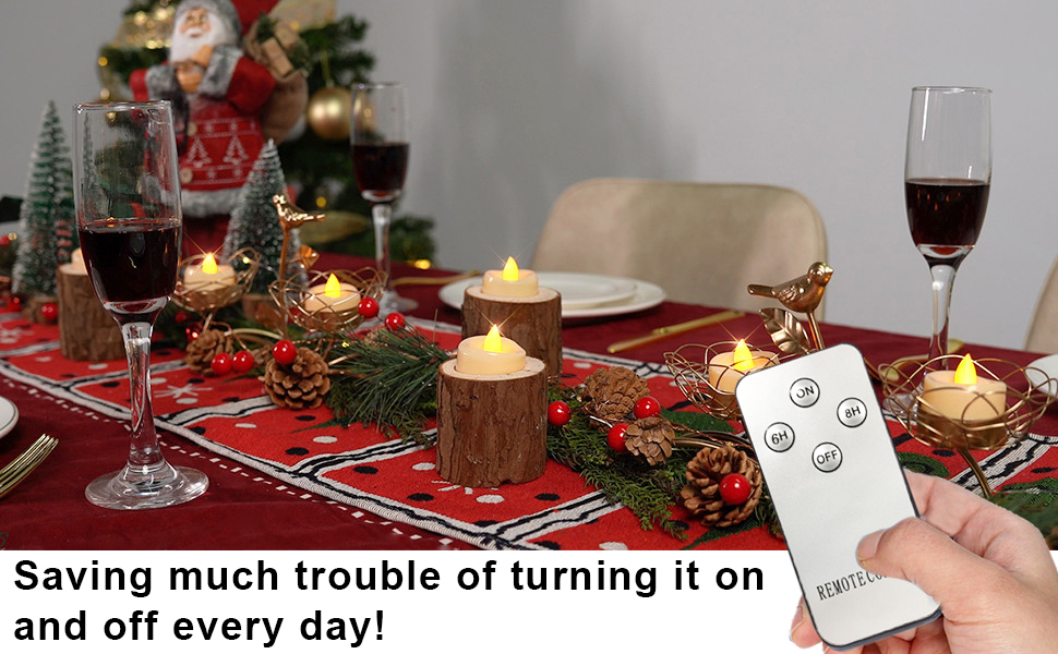 YOJACIKI Flameless Candles, 12 Pack Remote Control Tea