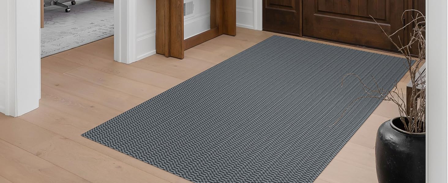 KOZYFLY Washable Area Rug 4x6 Ft Rubber Backed Rugs for