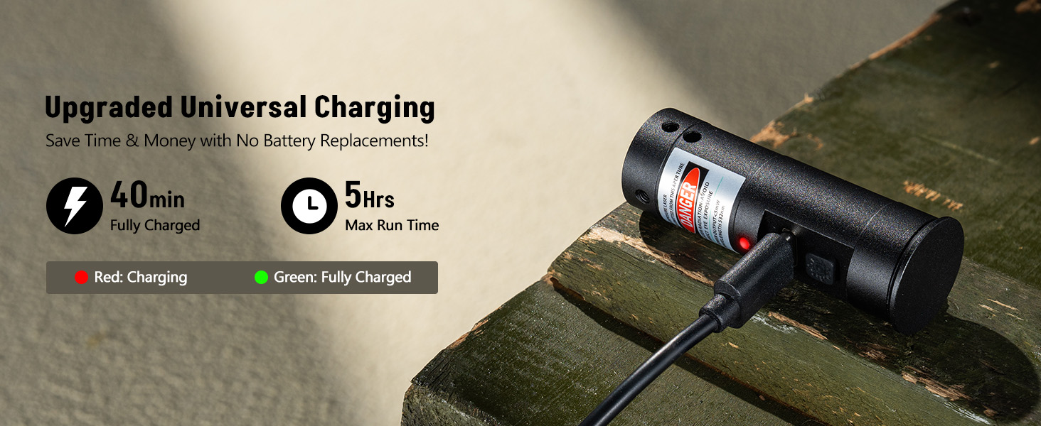 EZshoot Rechargeable 12 Gauge Bore Sight with Bright Laser and Long Battery Life