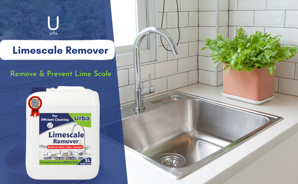 URBA Lime Scale and Rust Remover 5000 ML (Refill pack) Professional Grade Lime Scale Remover