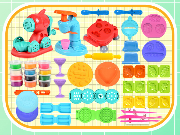 VBACALA ねんど 粘土 小麦粘土 おもちゃ 押し型 粘土道具 おままごと Amazon.co.jp: VBACALA 粘土 ねんど 小麦粘土 12色入り ねんど