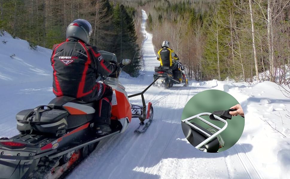 Botepon Snowmobile Tow Strap with Hook, Tow Rope, Quick