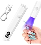 mlogiroa Mini UV Light for Nails Handheld Flash Cure Light 3w Portable Led Lamp with 2 Timer Sett...
