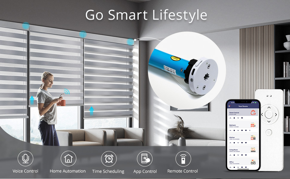 DIY Retrofit 8.4V Smart Battery RF Tubular Motor BRB25 for 1.5in / 38mm