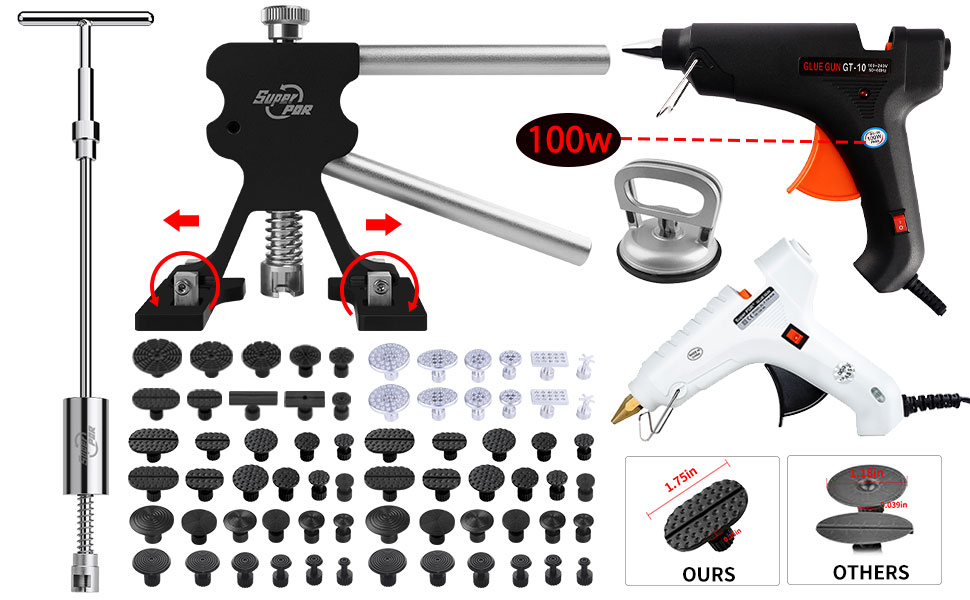 Paintless Dent Removal Rods Kit with Car Dent Rods for