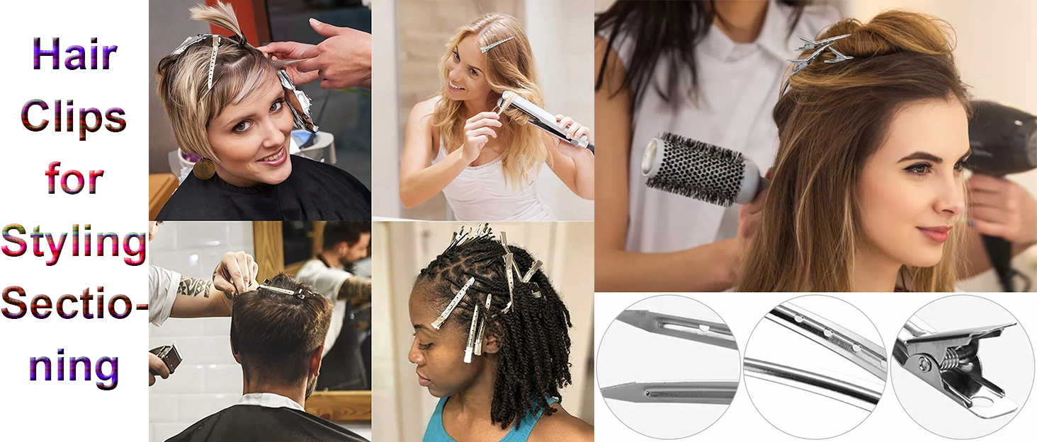 metal alligator hair clips