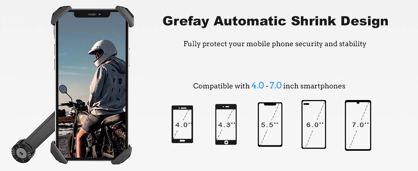 PB04ES Grefay Motorcycle Phone Mount