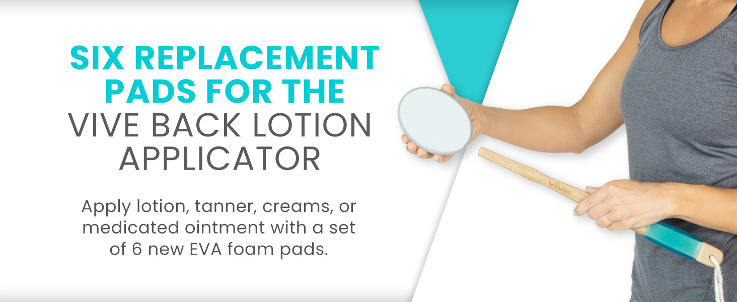 lotion applicator for back replacement pads