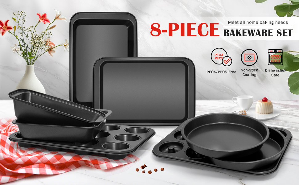Bakeware Sets;Baking Pans Set;Carbon Steel Bake Set;Bake Set;Nonstick Baking Pans Set;Baking Tray