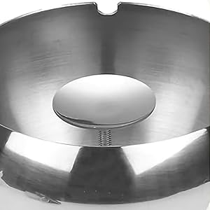 Amazon.co.jp: 【アップグレード】灰皿 ふた付き ステンレス 大