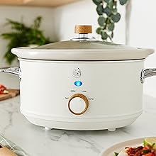Text reads 'Image 3'. White oval slow cooker or crockpot with side handles and simple temperature control dial on front.