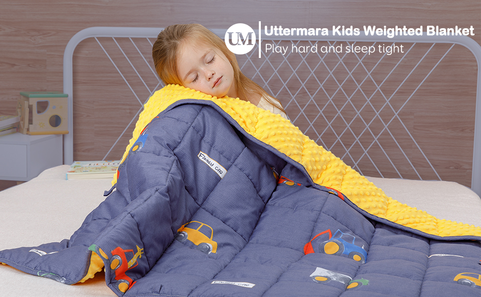 Uttermara Weighted Blanket 5 lbs for Kids, Ultra Cozy Minky