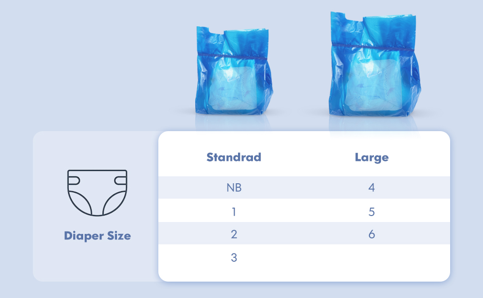 AromaRoom Diaper Pail Refills Bag, Leak & Odors Proof