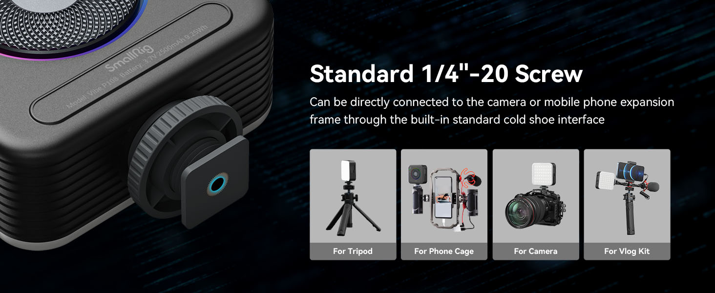 SmallRig P108 RGB Video Light,Portable LED Camera Lights 360° Full Color