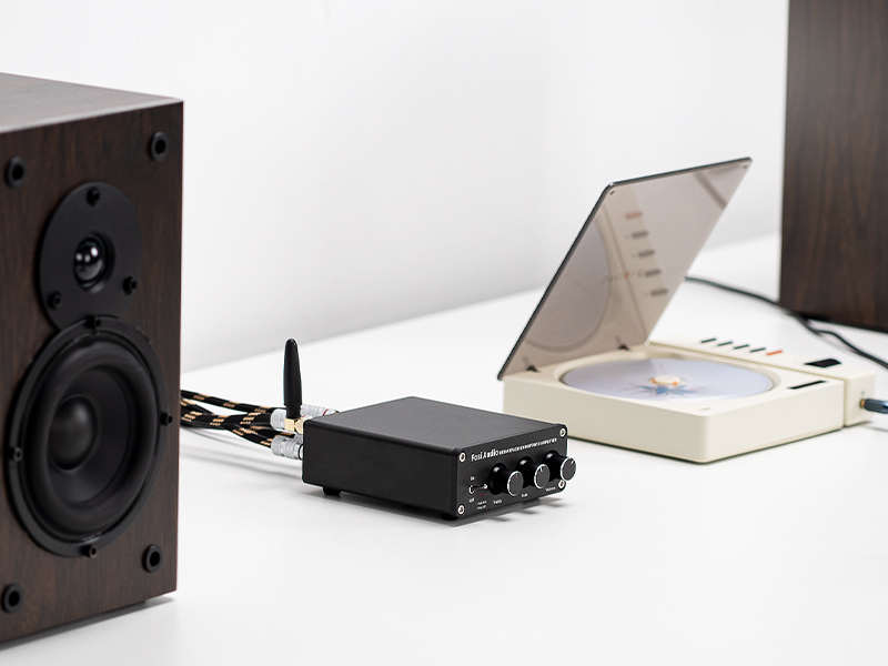 Fosi Audio BT20A Bluetooth Stereo Amplifier, 2 Channel Home Audio Component Amplifiers for Passive Speakers, Mini Class D Amp Receiver 200W for Indoor/Outdoor/Garage/Ceiling/Bookshelf Speaker