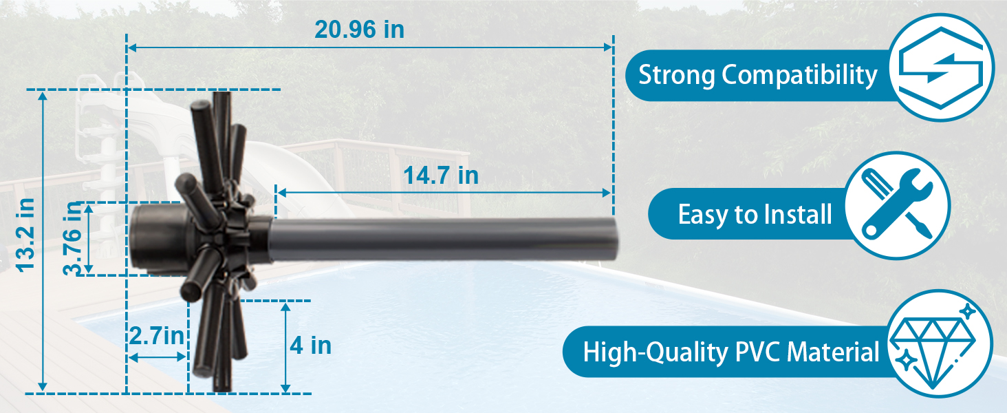 ChangTa SX180DA Lateral Assembly with Center Pipe Replacement for Hayward Pool