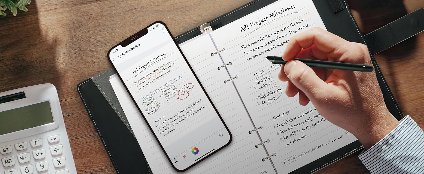 smart notebook with pen