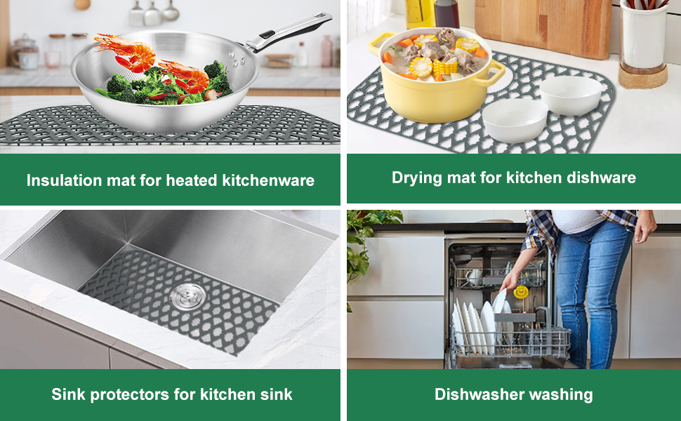 SAMSIER Large Sink Protectors for Kitchen Sink 19x14 & 26x14 & 28x14.4