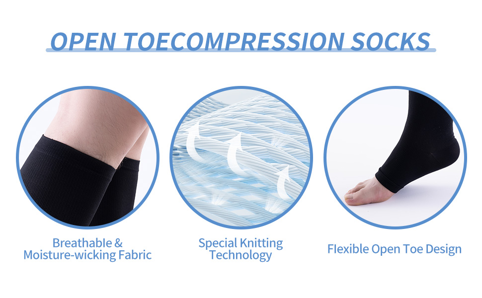 Open Toe Compression Socks 