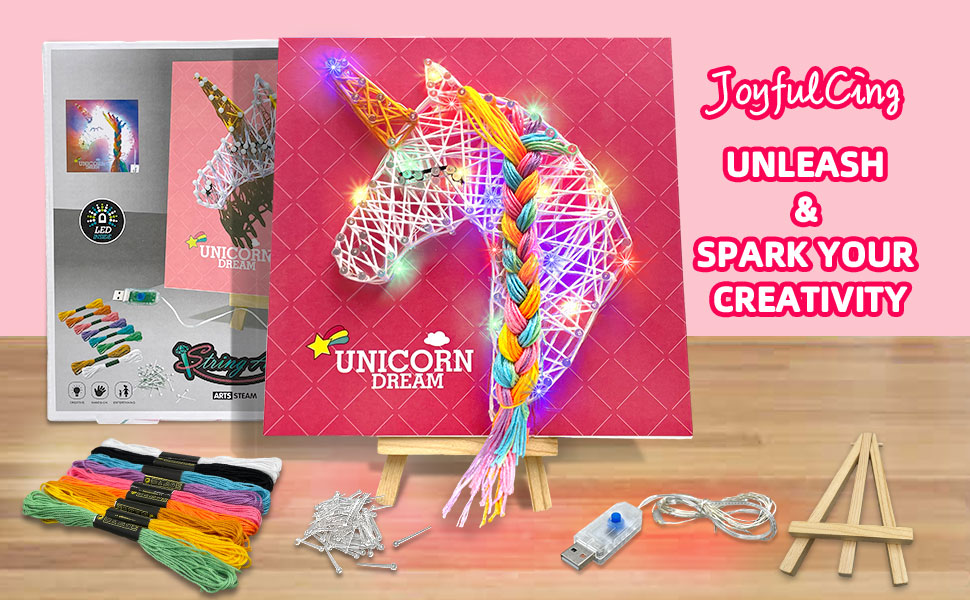 JoyfulCing 3D String Art Kits for Kids LightUp DIY Arts