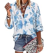 Hawaiian ZXZY Women Ruffle Short Sleeve Pleated V Neck Floral Print