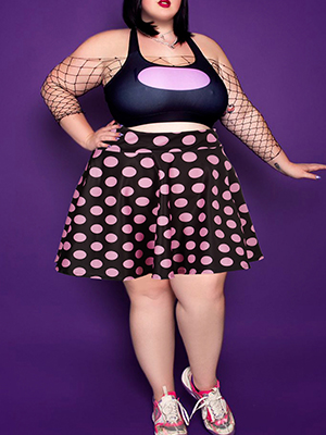 plus size skater skirts for women