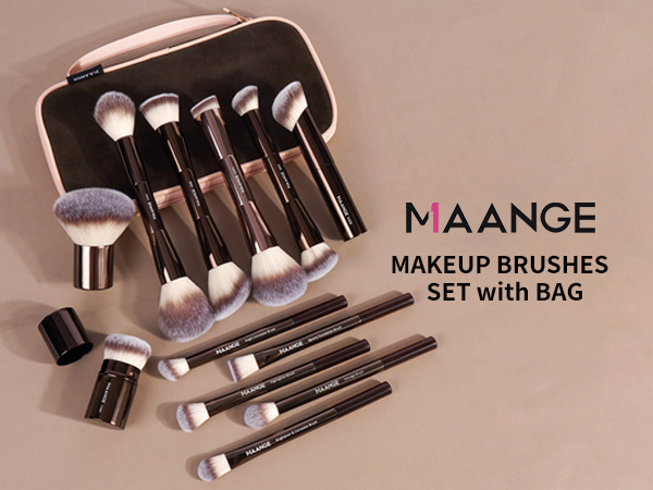 Amazon.com: MAANGE Makeup Brushes 12 Pcs With Bag, Multi
