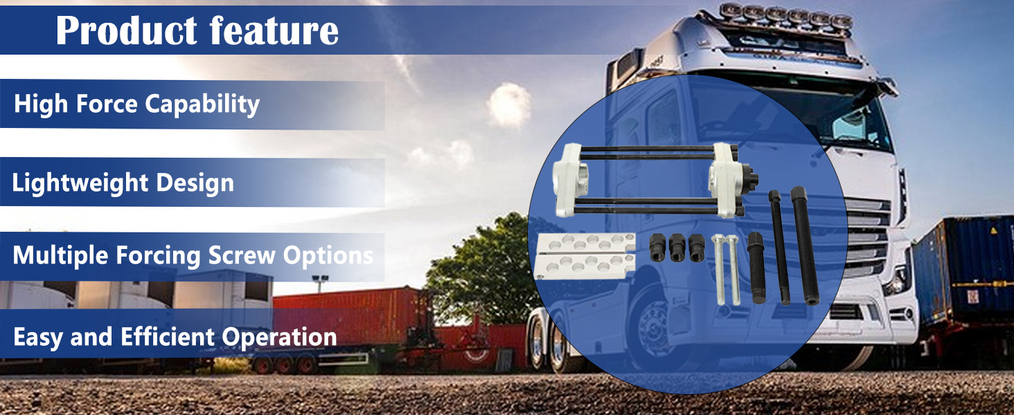 King Pin Press Removal Tools for Class 3-8 Transportation Trucks and Equipment