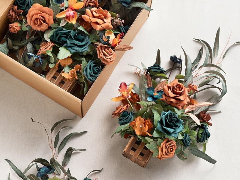 burnt orange wedding decorations lings moment artificial flowers wedding aisle decorations