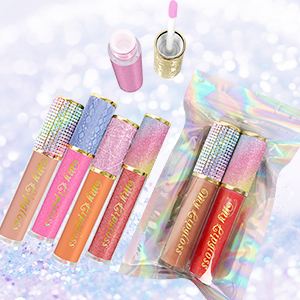 rainbow lip gloss  container