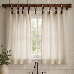 wooden curtain rings with clips