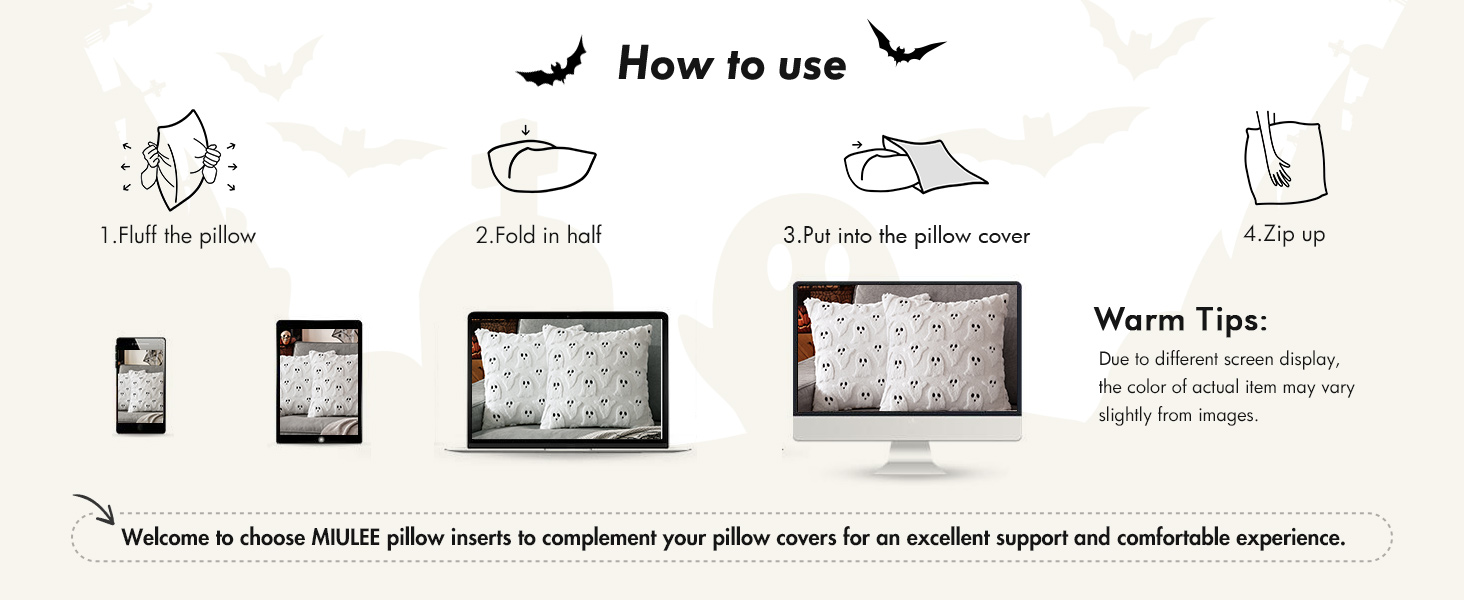 Ghost Spooky Throw Pillows