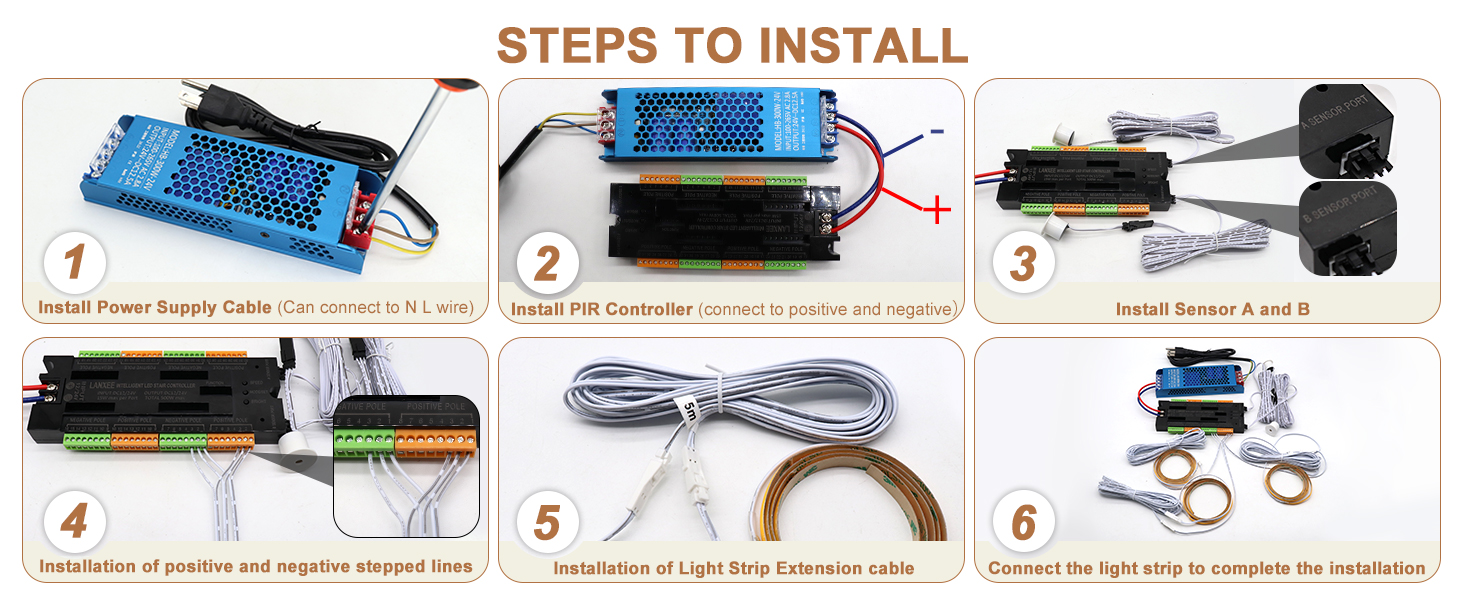 motion sensor stair lights