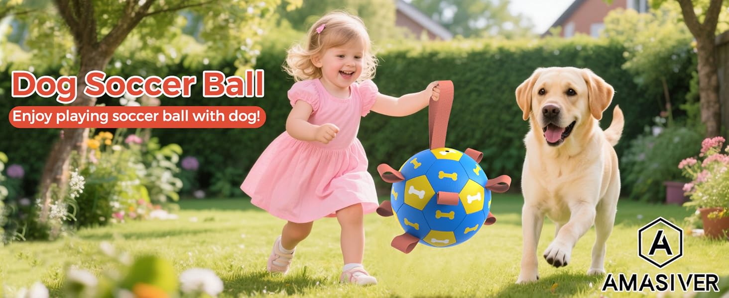 dog soccer ball with straps large medium small waterproof hold play dog toys