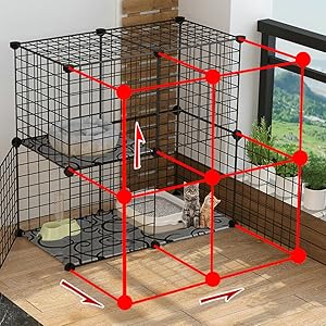 Amazon.co.jp: UYTON 猫ケージ3段(75x36x109cm) 子猫用ケージ 猫