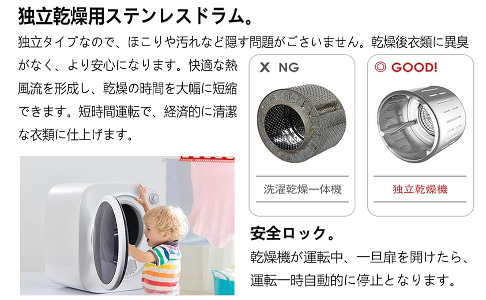 Amazon | 小型衣類乾燥機 1.5kg 一人暮らし 工事不要 ミニ乾燥機