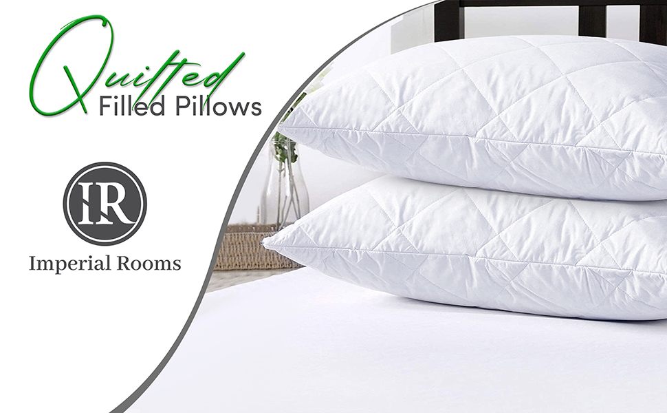 Imperial Rooms Pillows 2 Pack Hotel Quality Standard Bed Pillow with