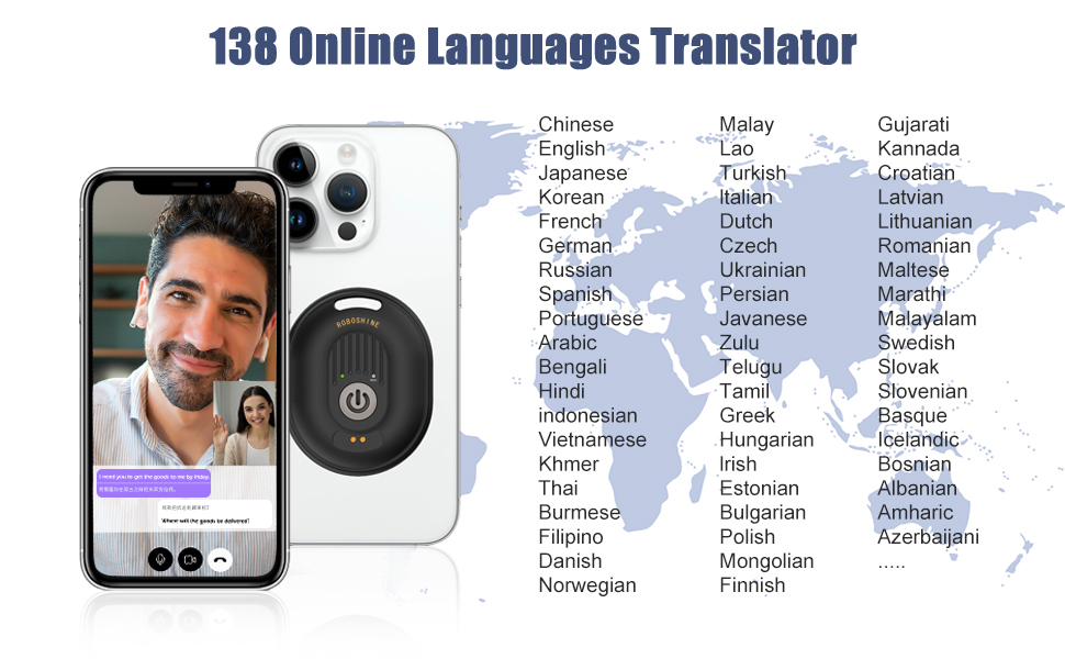 Translator Device, 2024 Language Translator Real Time, Instant Pocket AI Translator