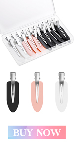 20 pcs no bend hair clips in 3 colours (Pink, White, Black)