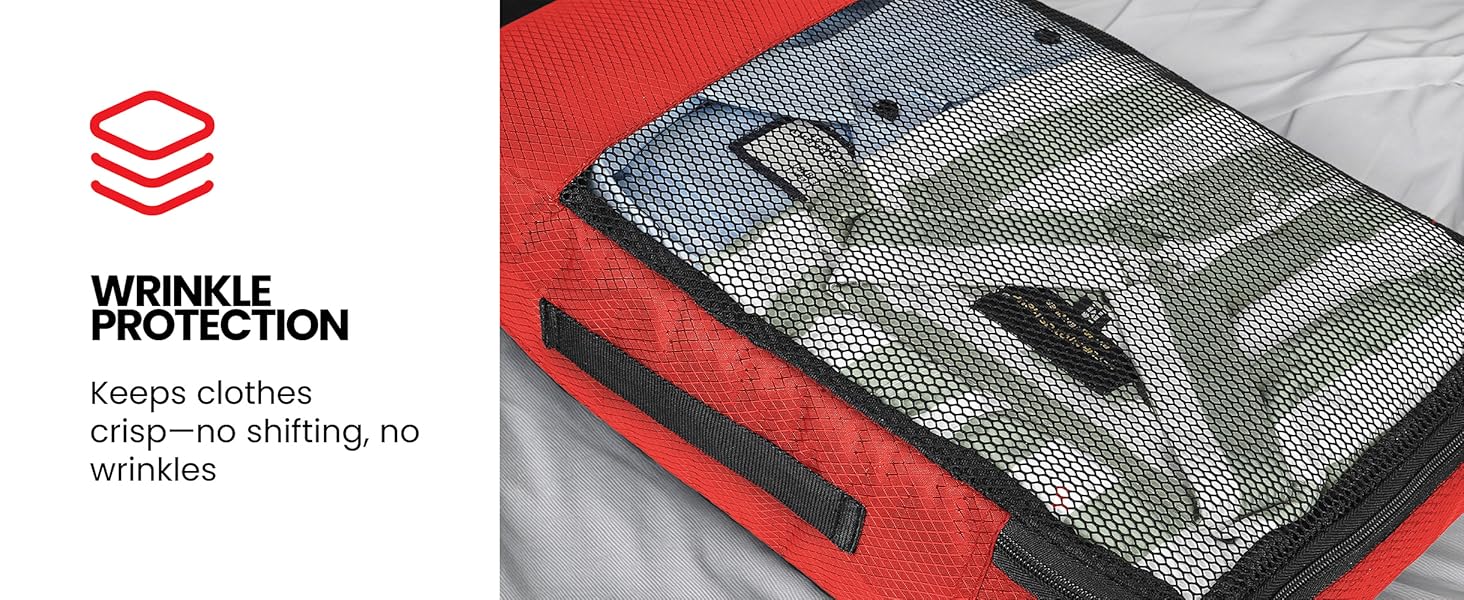 packing cubes, wrinkle resistance