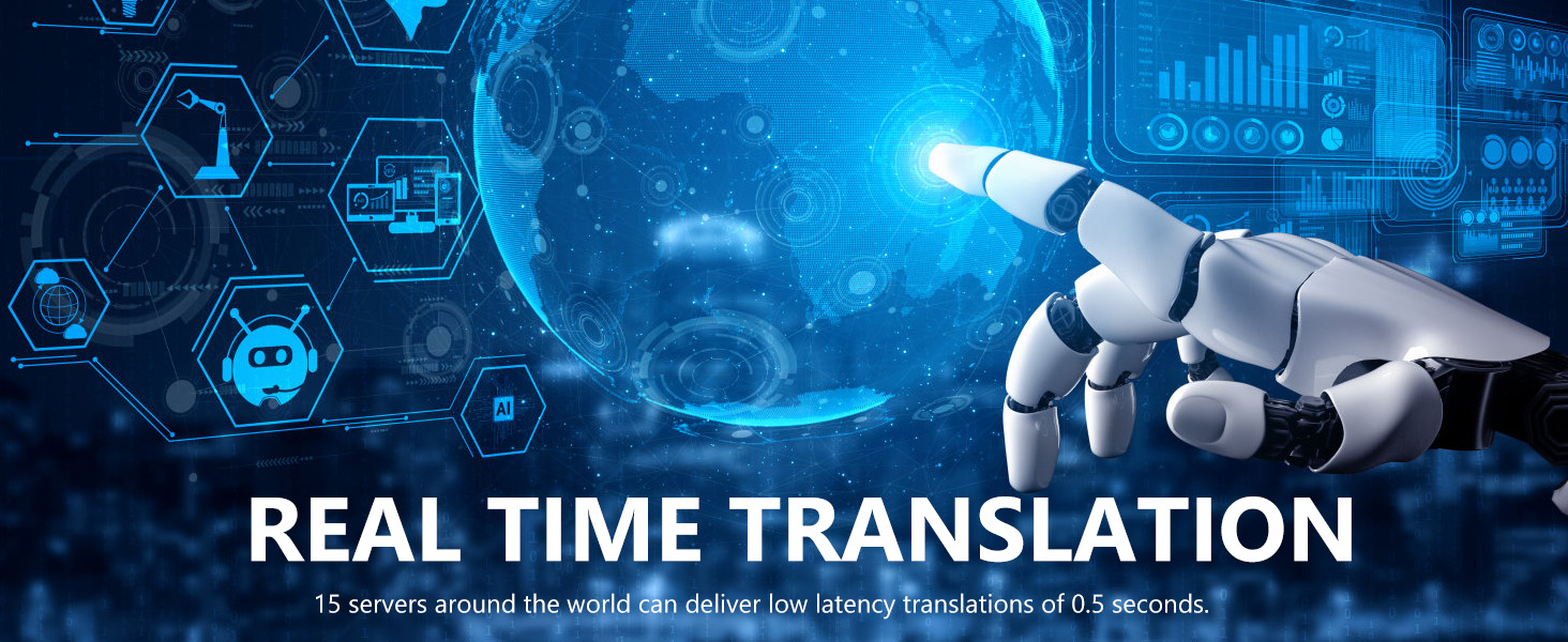 Translator Earbuds Bluetooth5.1 74 Languages 70 Accents Real Time Voice Translator