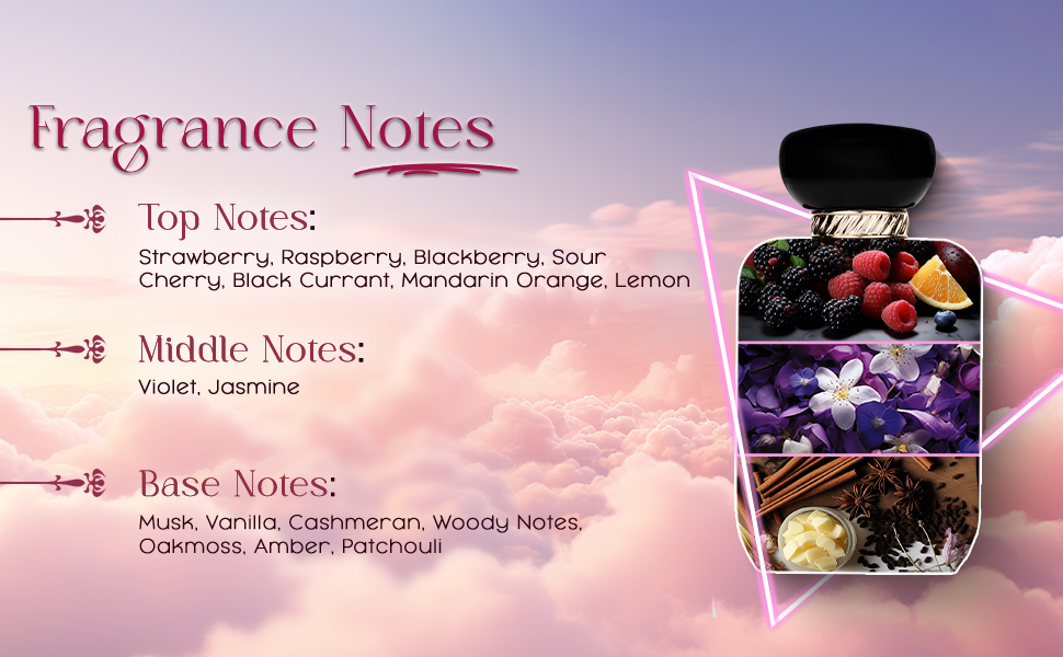 musk vanilla cashmeran sour cherry black currant mandarin orange lemon violet jasmine blackberry 