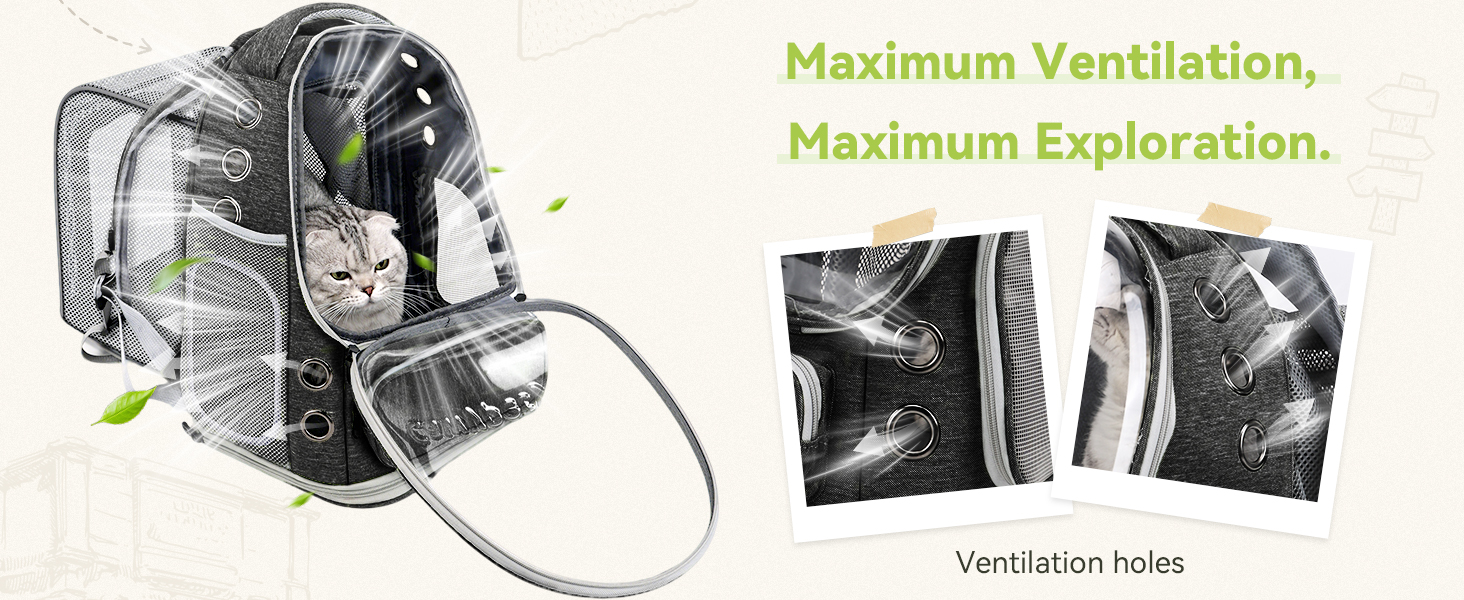 Black Expandable Cat Backpack